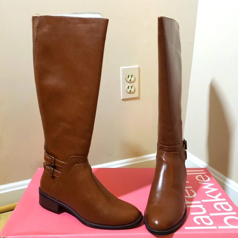 Lauren Blakwell Womens Lydia Riding Boot In Cognac Brown - Picture 1 of 10